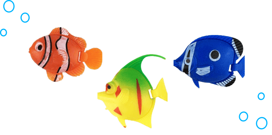 海水魚３匹のイラスト
